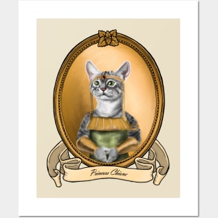 Renaissance Cat - Princess Chione (An Egyptian Mau) Posters and Art